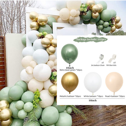 Ballongirlande Olivgrün & Retro-Grün – Ansicht 10