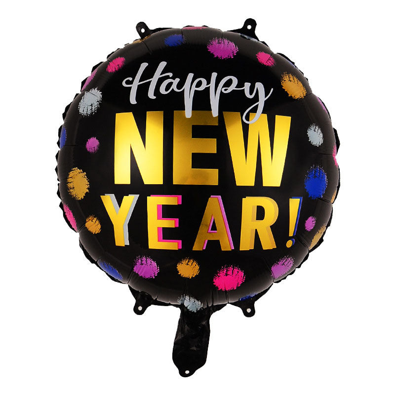 Folienballon Happy New Year, 18 Zoll, Silvester-Deko – Ansicht 5