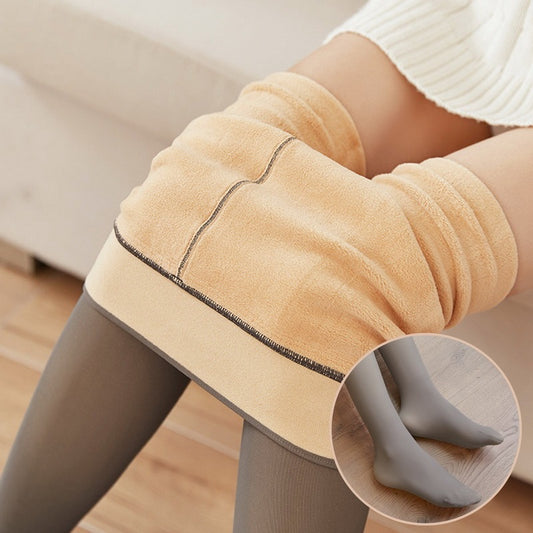 Thermostrumpfhose mit Fleecefutter und Nude-Effekt – Bild 2