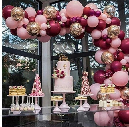 Ballongirlande in Zartrosa, Ballonbogen-Set – Ansicht 1