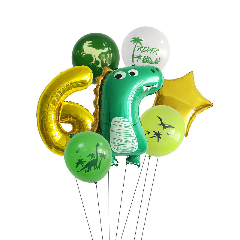 Dinosaurier Party-Set mit Ballons und Partygeschirr – Ansicht 17
