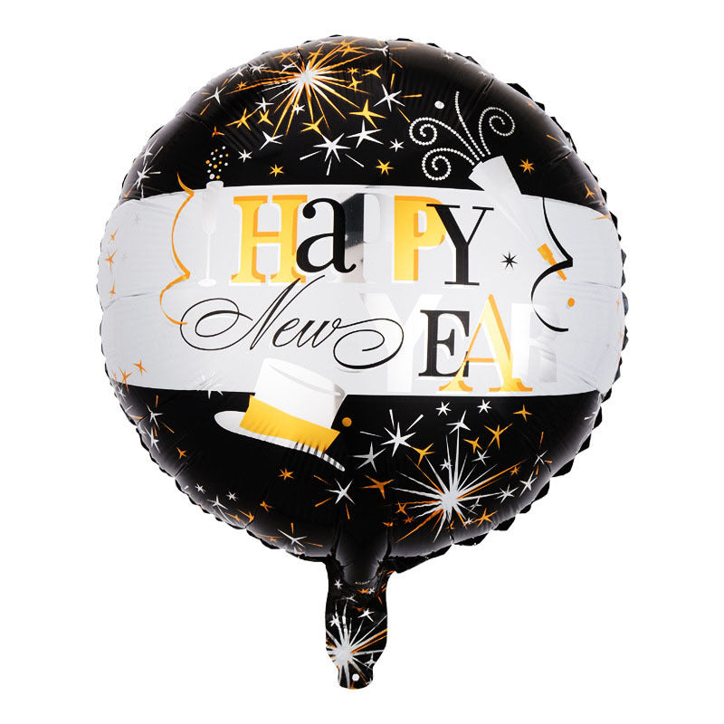 Folienballon Happy New Year, 18 Zoll, Silvester-Deko – Ansicht 2