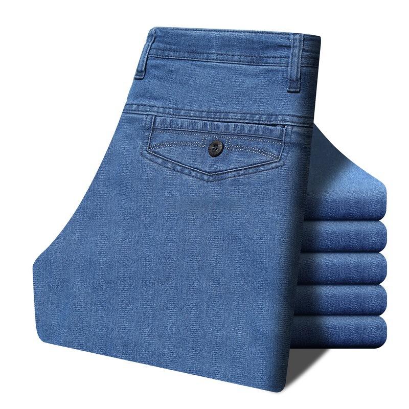Men's Straight-leg Loose-fit Stretch Jeans