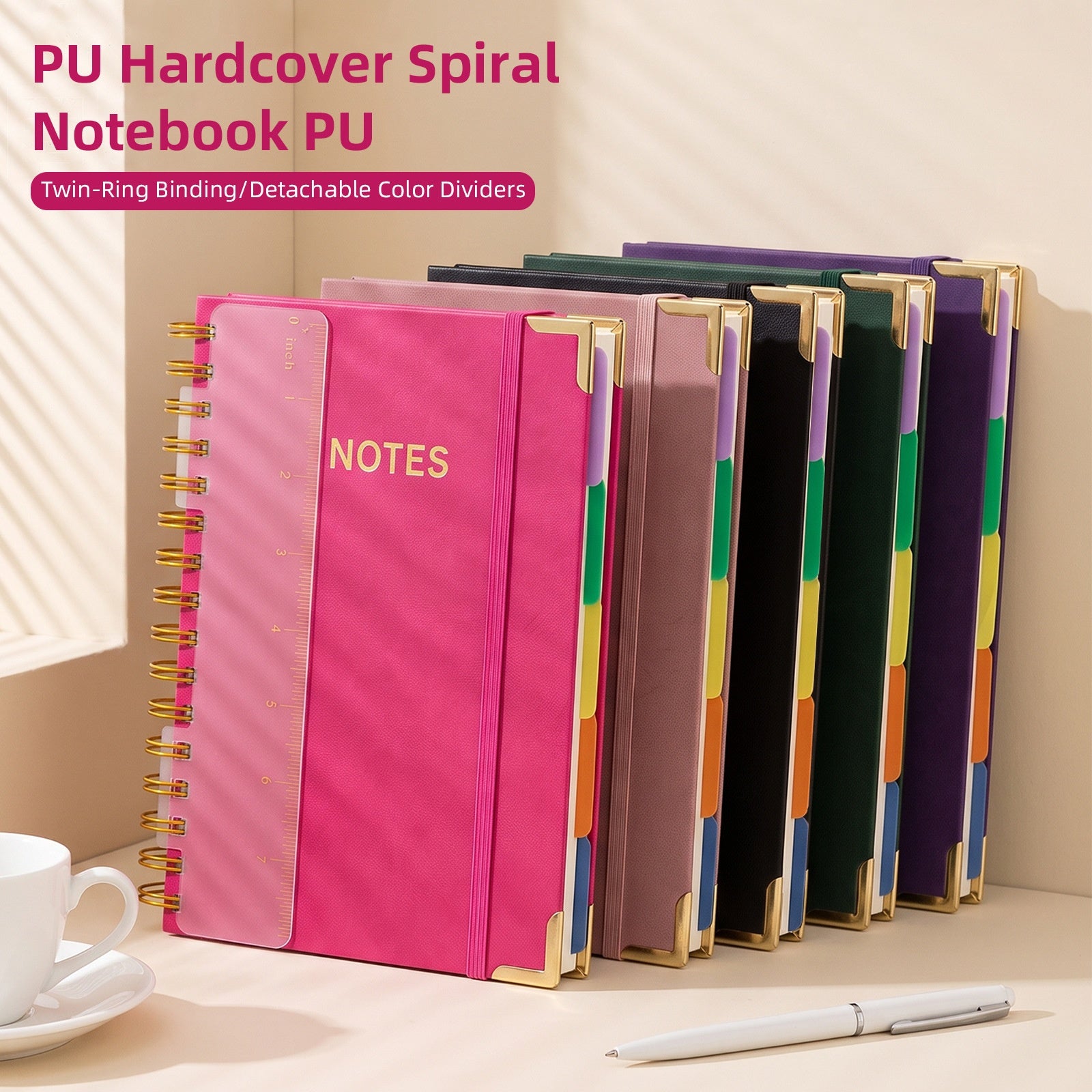 Spiralnotizbuch Ledercover