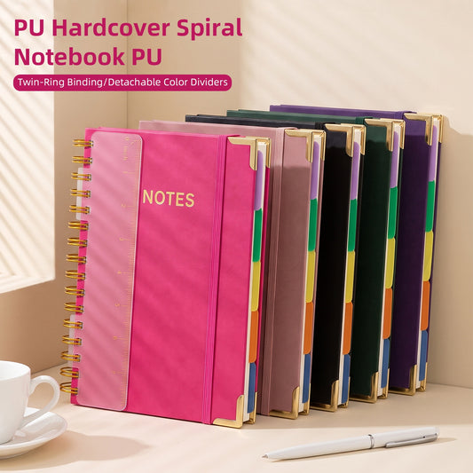 Spiralnotizbuch mit Ledercover