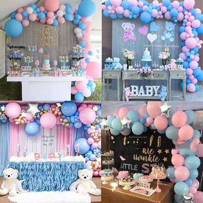 Gender-Reveal Ballongirlande in Rosa und Blau, Ballonbogen-Set – Ansicht 5