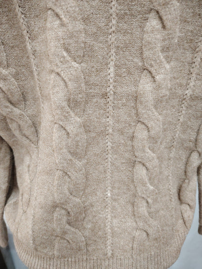 Damen-Zopfstrickpullover im Retro-Stil – Bild 3