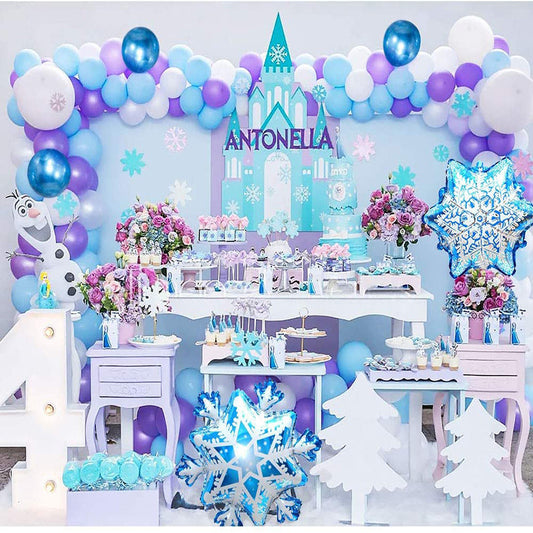 Eis & Schnee Ballongirlande – Ansicht 2