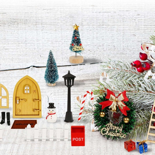 Wichteltür aus Holz mit Miniatur-Zubehör – Bild 2