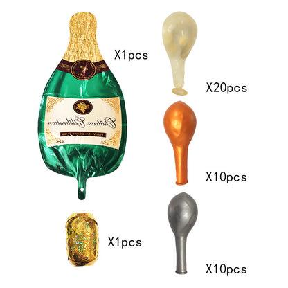 Folienballon-Set Sektflasche in Gold – Ansicht 4