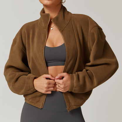 Damen-Teddyjacke in Lammfelloptik