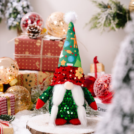 Weihnachts-Stoffpuppe, Detailansicht