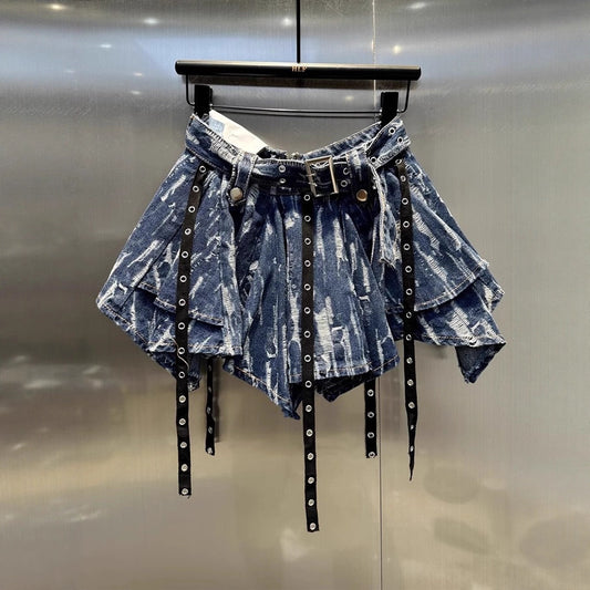 Asymmetrischer Jeansrock