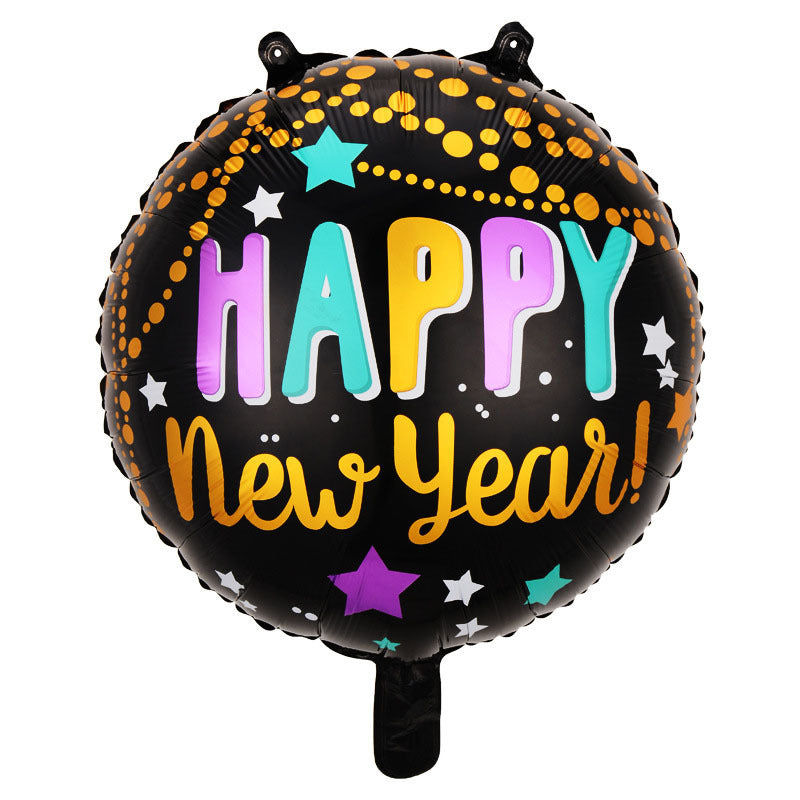 Folienballon Happy New Year, 18 Zoll, Silvester-Deko – Ansicht 3