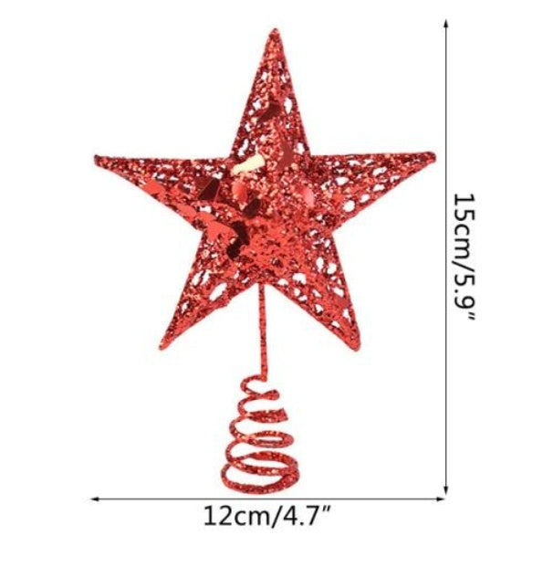 Christbaumspitze Stern aus Metall – Ansicht 11