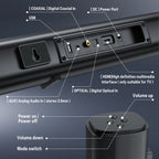 4.1Ch Sound Bar with Subwoofer, 120W Separable Sound Bar for TV, 2-In-1 Detachable Sound Bar with Usb/Aux/Coaxial/Optical/Hdmi/Bluetooth