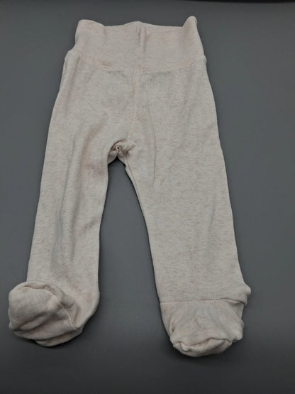 Cremefarbene H&M Babyhose mit Füßen in Größe 62