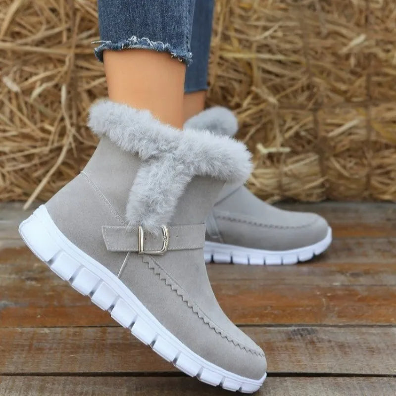 Gefütterte Damen-Stiefeletten mit Schnalle – Bild 5