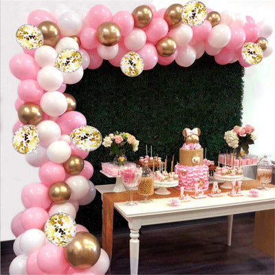 Ballongirlande Macaron Grün & Blau mit Gold – Ansicht 2